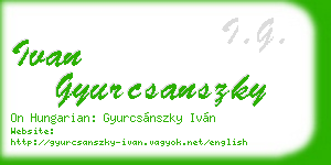 ivan gyurcsanszky business card